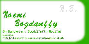 noemi bogdanffy business card